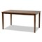 Baxton Studio Verner Modern and Contemporary Grey Fabric and Walnut Brown Finished Wood 7-Piece Dining Set 174-10541-10520-Zoro - alternate 4